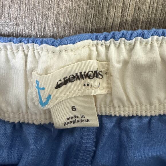 Crewcuts J.Crew Soft Twill Drawstring Dock Short Boys 6 Retro Blue Elastic Waist - Picture 3 of 6